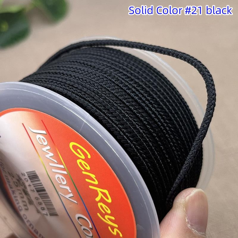 2.5mm Lucky Knot Braided Cord for Jade Pendant, Adjustable Necklace/Bracelet String, Single or Dual Color, DIY Jewelry Supplies