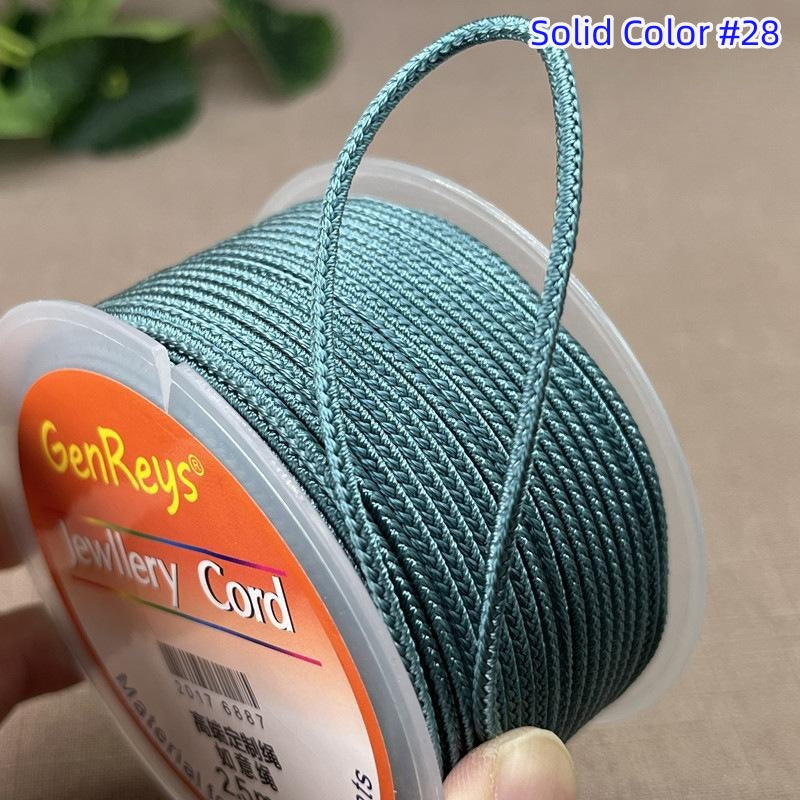 2.5mm Lucky Knot Braided Cord for Jade Pendant, Adjustable Necklace/Bracelet String, Single or Dual Color, DIY Jewelry Supplies