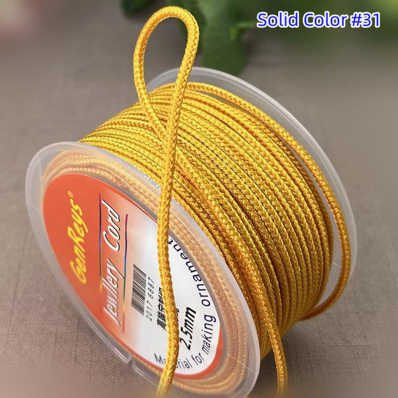 2.5mm Lucky Knot Braided Cord for Jade Pendant, Adjustable Necklace/Bracelet String, Single or Dual Color, DIY Jewelry Supplies