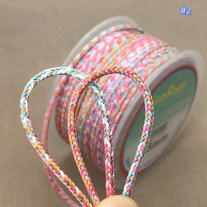 2.5mm Handwoven Gradient Lucky Knot Cord for Jade Pendant, Bracelet, Necklace, Adjustable Colorful String for DIY Jewelry-10 Meters