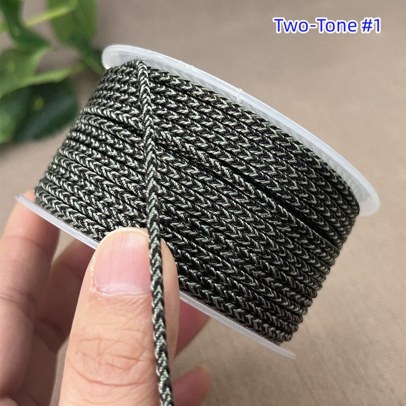 2.5mm Lucky Knot Braided Cord for Jade Pendant, Adjustable Necklace/Bracelet String, Single or Dual Color, DIY Jewelry Supplies