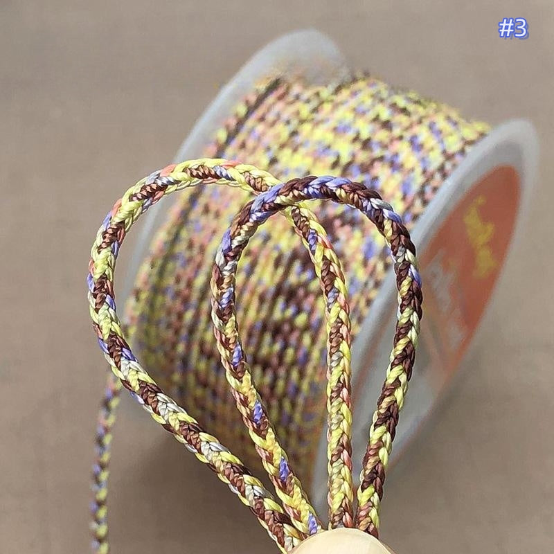 2.5mm Handwoven Gradient Lucky Knot Cord for Jade Pendant, Bracelet, Necklace, Adjustable Colorful String for DIY Jewelry-10 Meters