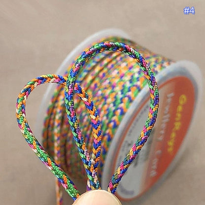 2.5mm Handwoven Gradient Lucky Knot Cord for Jade Pendant, Bracelet, Necklace, Adjustable Colorful String for DIY Jewelry-10 Meters