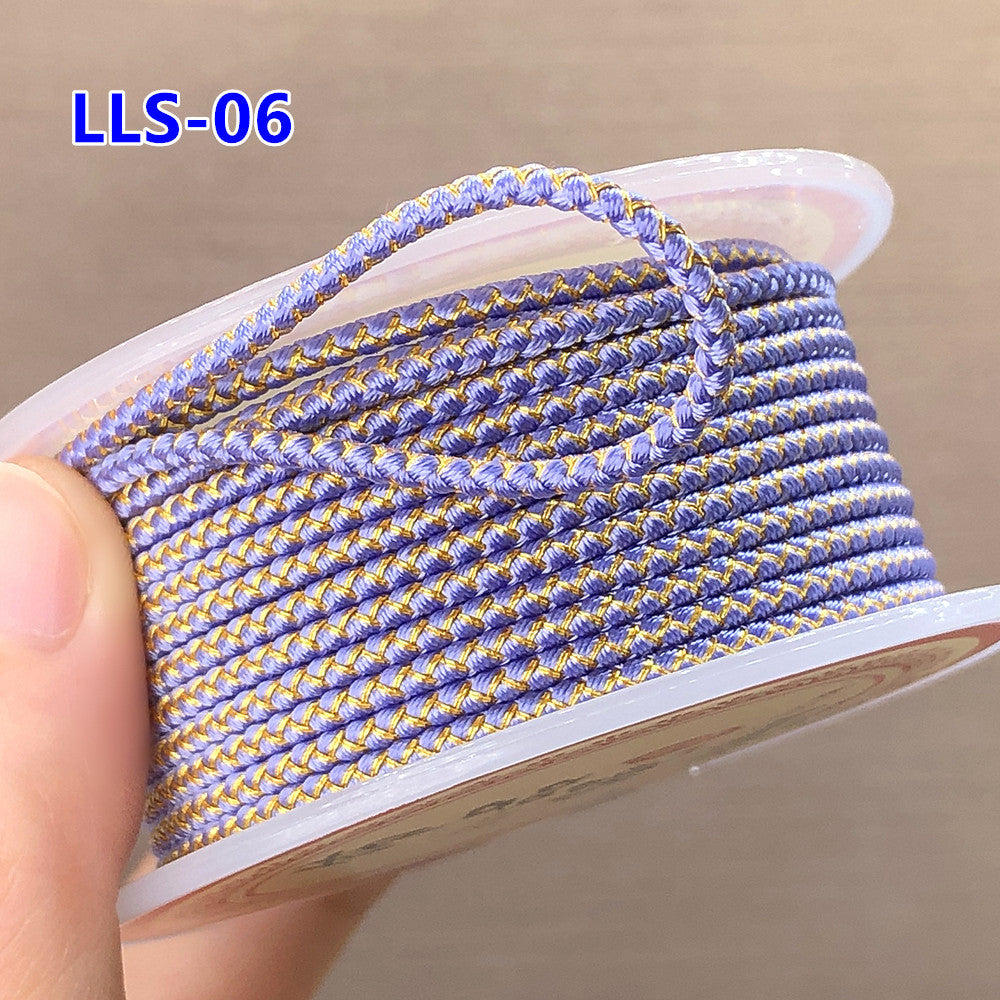 2.5mm Gold & Silver Dragon Pattern Red Cord | New Year Luck Bracelet/Necklace DIY Braiding String | Pendant Hanging Rope