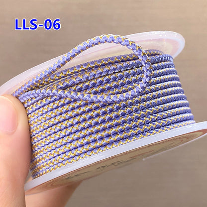 2.5mm Gold & Silver Dragon Pattern Red Cord | New Year Luck Bracelet/Necklace DIY Braiding String | Pendant Hanging Rope