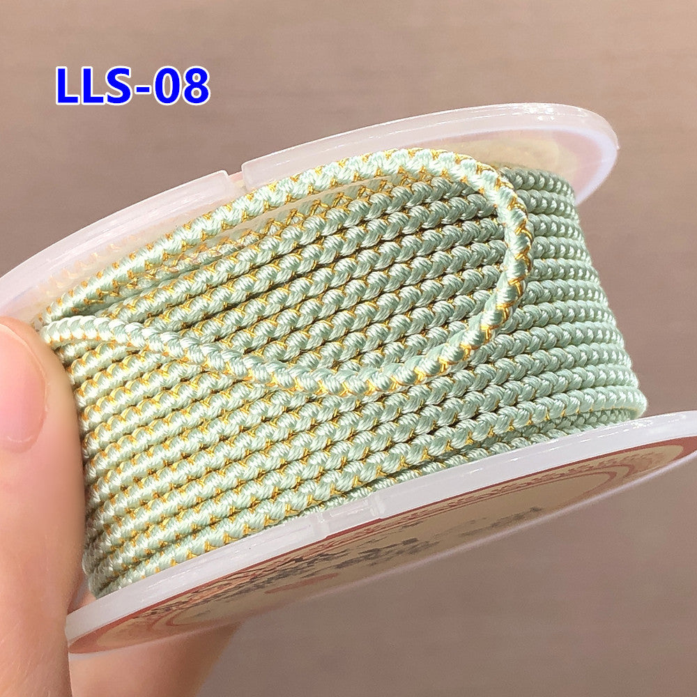 2.5mm Gold & Silver Dragon Pattern Red Cord | New Year Luck Bracelet/Necklace DIY Braiding String | Pendant Hanging Rope