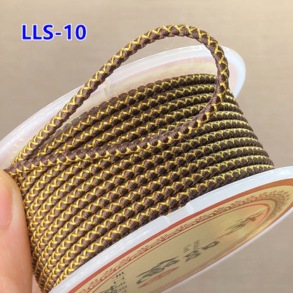 2.5mm Gold & Silver Dragon Pattern Red Cord | New Year Luck Bracelet/Necklace DIY Braiding String | Pendant Hanging Rope