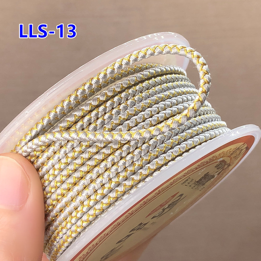 2.5mm Gold & Silver Dragon Pattern Red Cord | New Year Luck Bracelet/Necklace DIY Braiding String | Pendant Hanging Rope