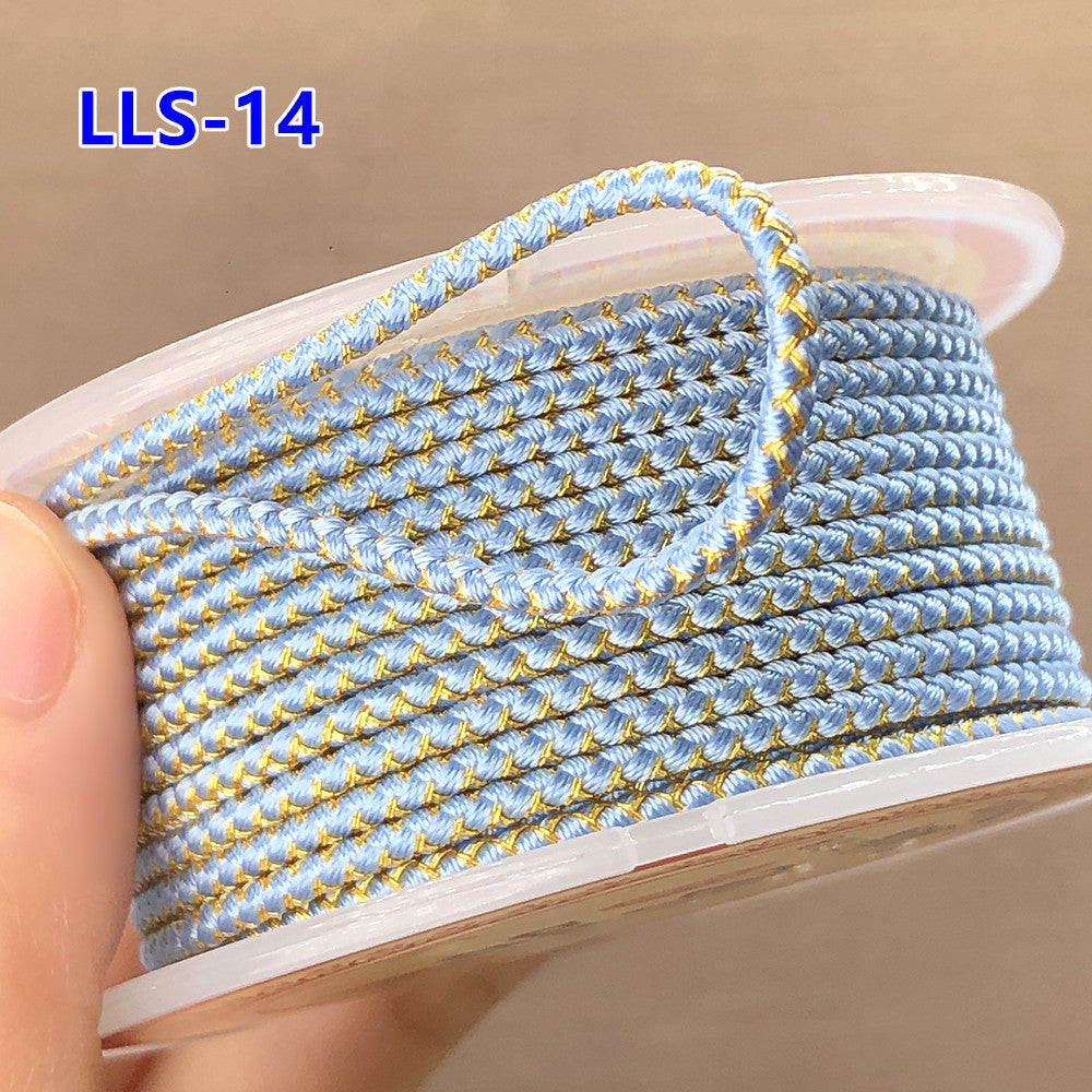 2.5mm Gold & Silver Dragon Pattern Red Cord | New Year Luck Bracelet/Necklace DIY Braiding String | Pendant Hanging Rope