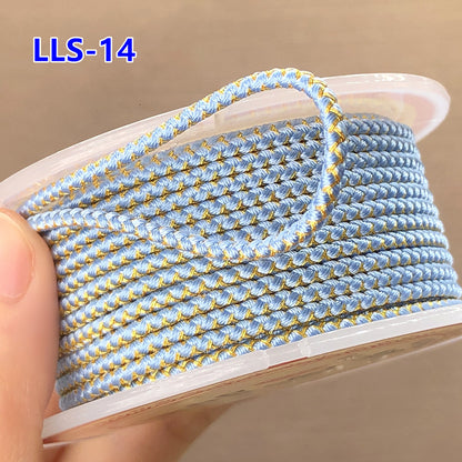 2.5mm Gold & Silver Dragon Pattern Red Cord | New Year Luck Bracelet/Necklace DIY Braiding String | Pendant Hanging Rope