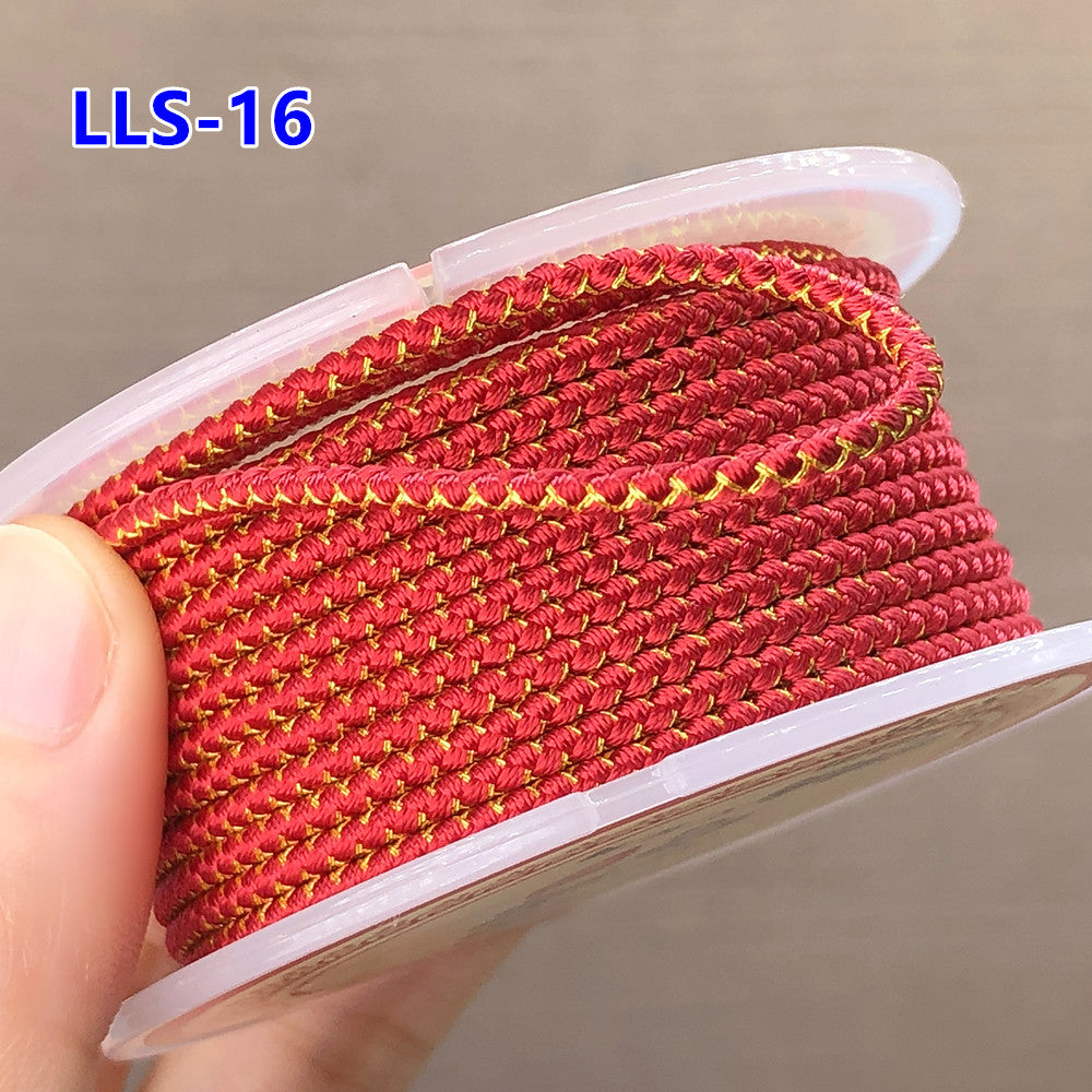 2.5mm Gold & Silver Dragon Pattern Red Cord | New Year Luck Bracelet/Necklace DIY Braiding String | Pendant Hanging Rope
