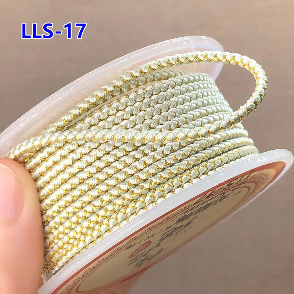 2.5mm Gold & Silver Dragon Pattern Red Cord | New Year Luck Bracelet/Necklace DIY Braiding String | Pendant Hanging Rope