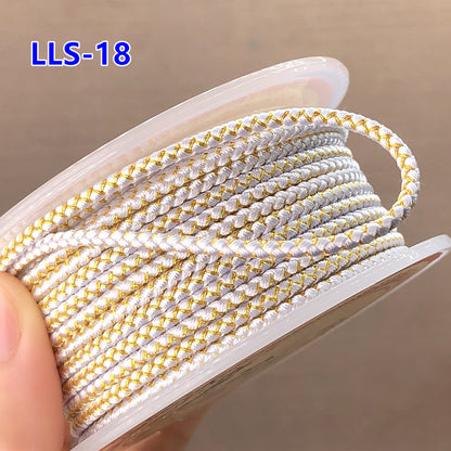 2.5mm Gold & Silver Dragon Pattern Red Cord | New Year Luck Bracelet/Necklace DIY Braiding String | Pendant Hanging Rope