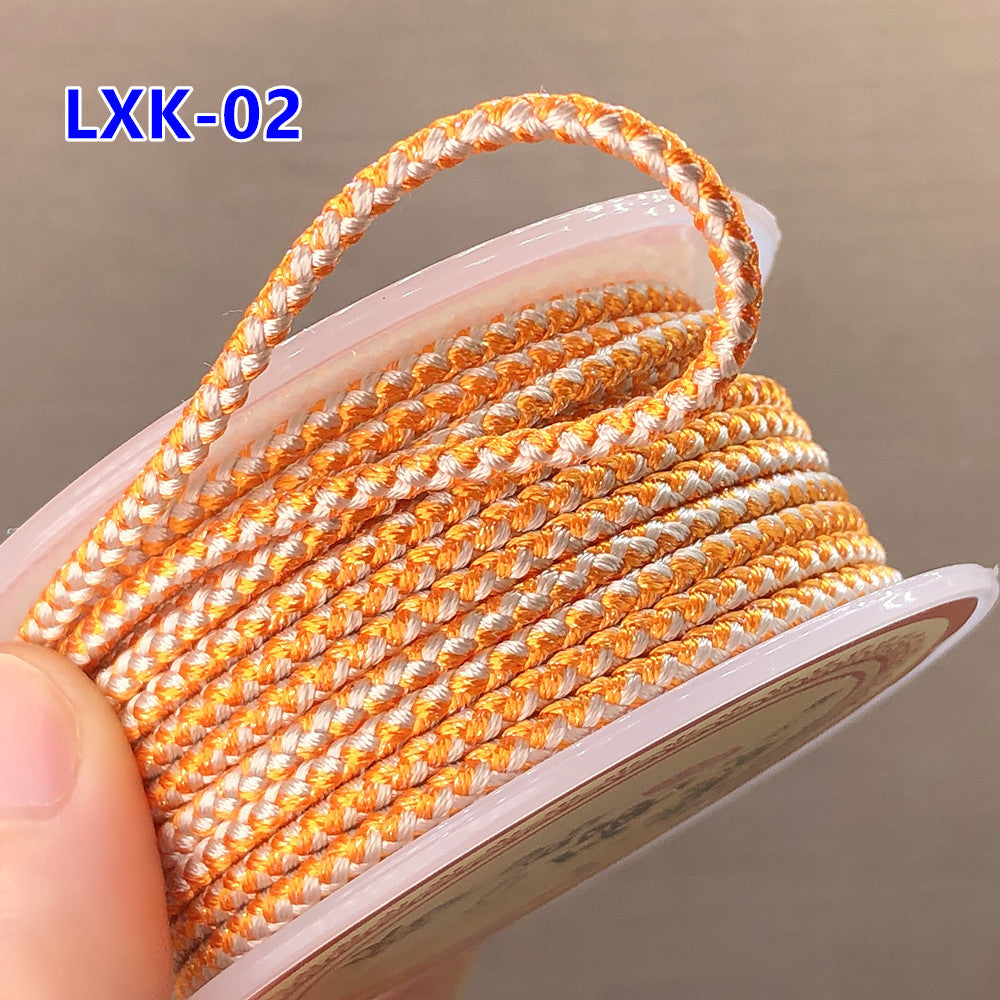 2.5mm Gold & Silver Dragon Pattern Red Cord | New Year Luck Bracelet/Necklace DIY Braiding String | Pendant Hanging Rope