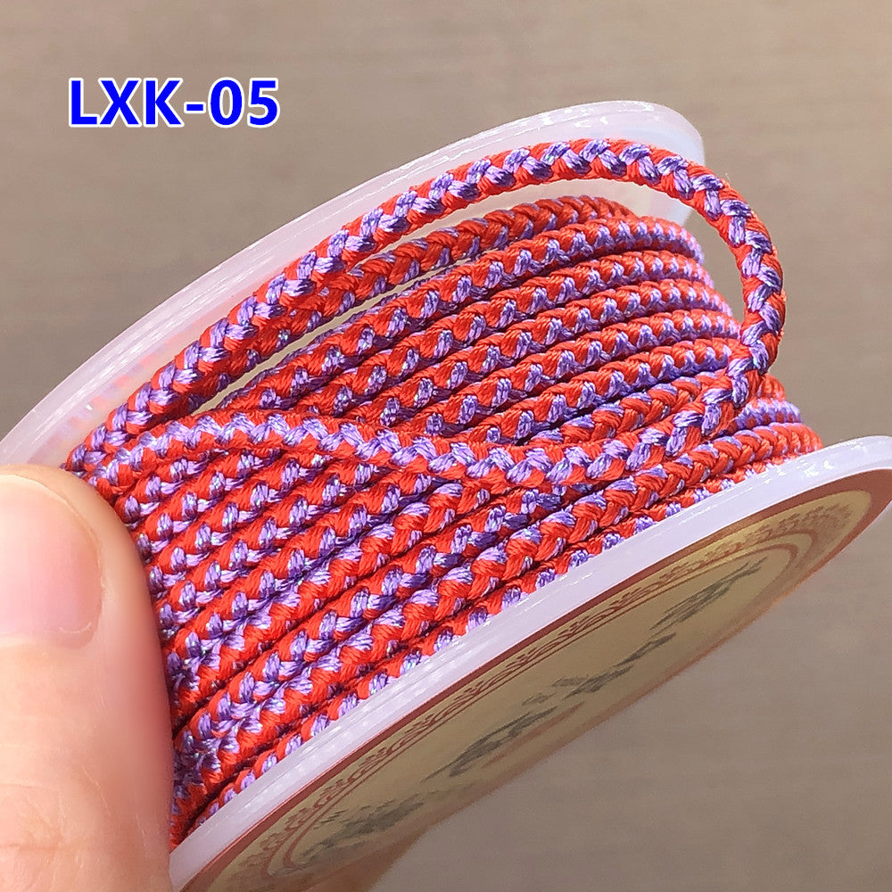 2.5mm Gold & Silver Dragon Pattern Red Cord | New Year Luck Bracelet/Necklace DIY Braiding String | Pendant Hanging Rope