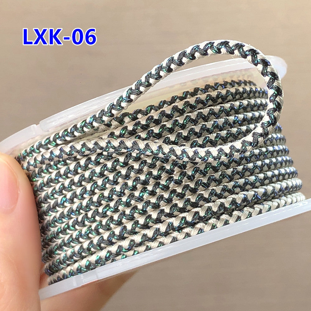 2.5mm Gold & Silver Dragon Pattern Red Cord | New Year Luck Bracelet/Necklace DIY Braiding String | Pendant Hanging Rope