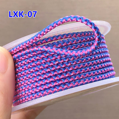 2.5mm Gold & Silver Dragon Pattern Red Cord | New Year Luck Bracelet/Necklace DIY Braiding String | Pendant Hanging Rope