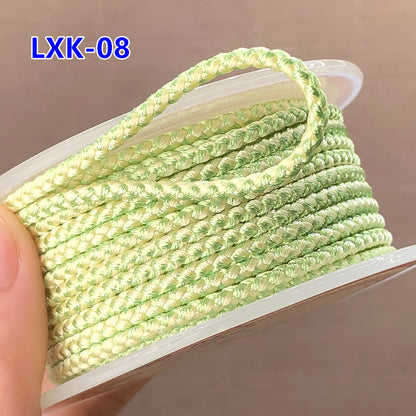 2.5mm Gold & Silver Dragon Pattern Red Cord | New Year Luck Bracelet/Necklace DIY Braiding String | Pendant Hanging Rope