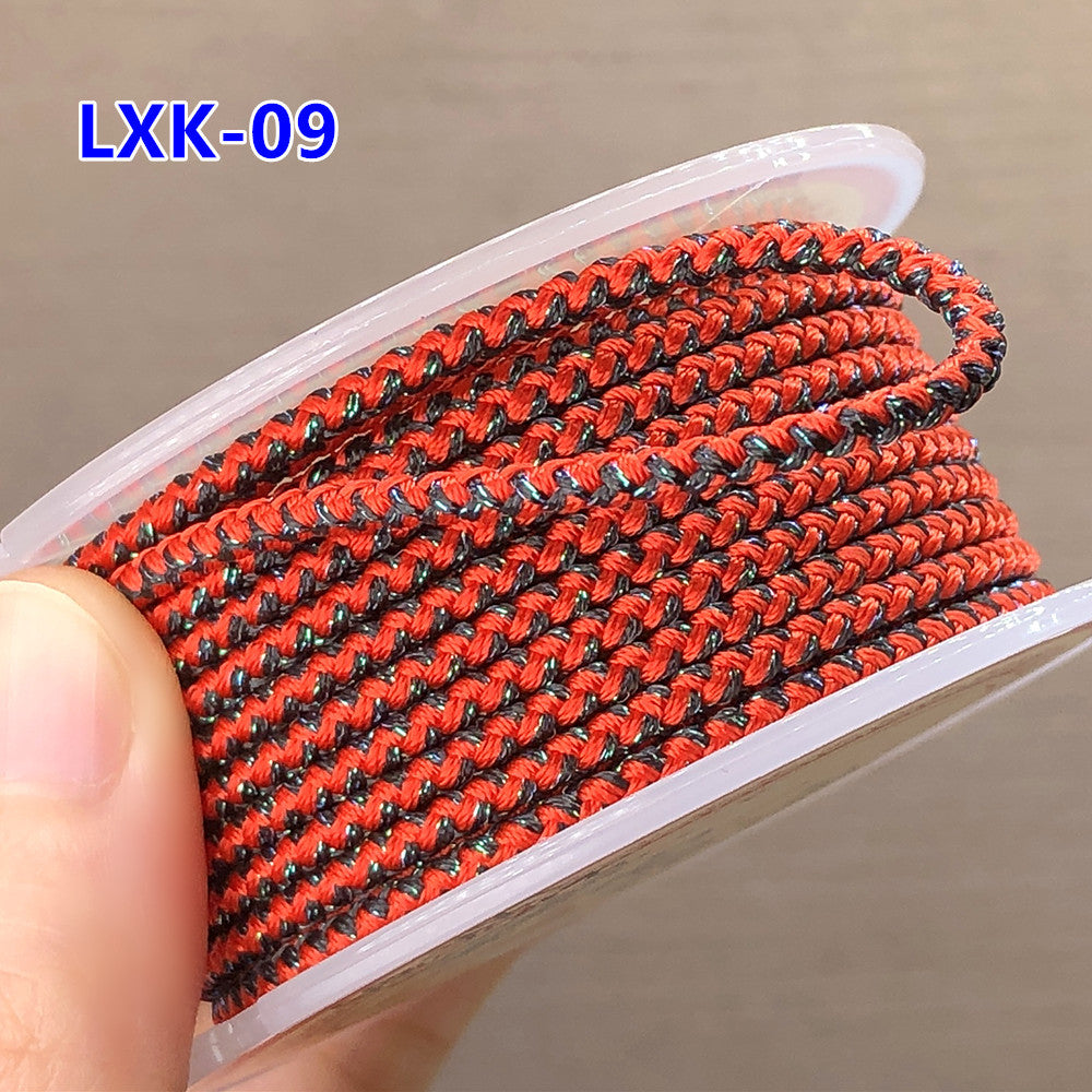 2.5mm Gold & Silver Dragon Pattern Red Cord | New Year Luck Bracelet/Necklace DIY Braiding String | Pendant Hanging Rope