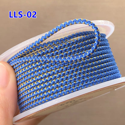 2.5mm Gold & Silver Dragon Pattern Red Cord | New Year Luck Bracelet/Necklace DIY Braiding String | Pendant Hanging Rope