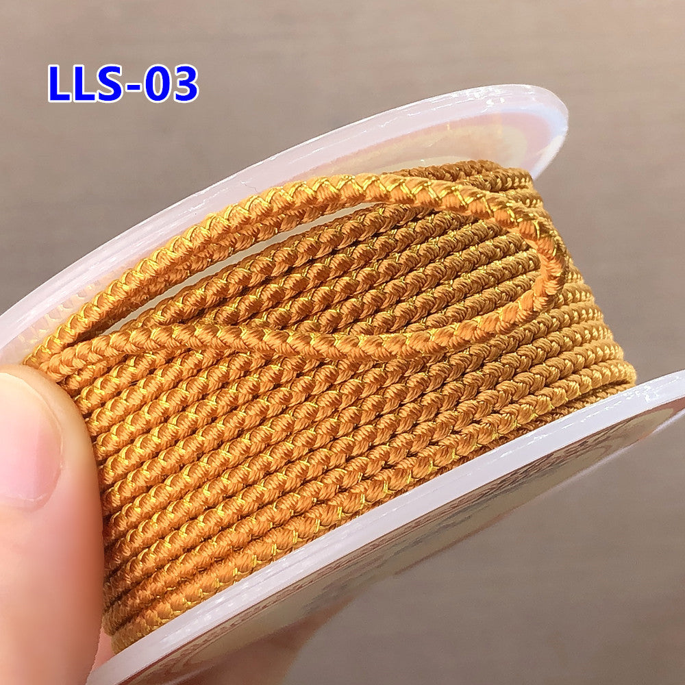 2.5mm Gold & Silver Dragon Pattern Red Cord | New Year Luck Bracelet/Necklace DIY Braiding String | Pendant Hanging Rope