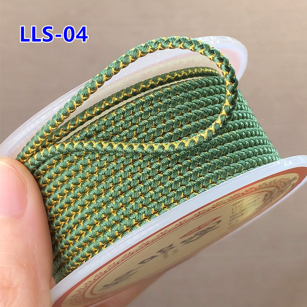 2.5mm Gold & Silver Dragon Pattern Red Cord | New Year Luck Bracelet/Necklace DIY Braiding String | Pendant Hanging Rope