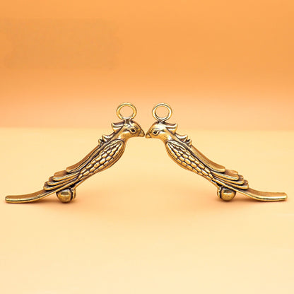 Vintage Brass Phoenix Pendant - Handcrafted Bird Charm for Necklaces, Symbol of Rebirth & Elegance