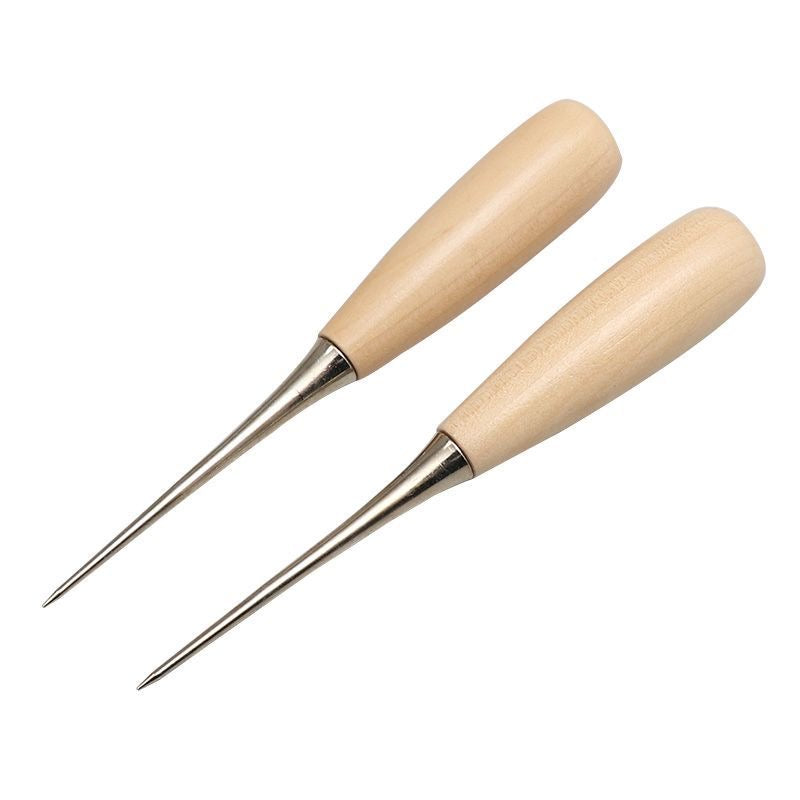 Stainless Steel Awl with Wood Handle - DIY Craft Tool for Jewelry & Leatherworking, 1 Piece