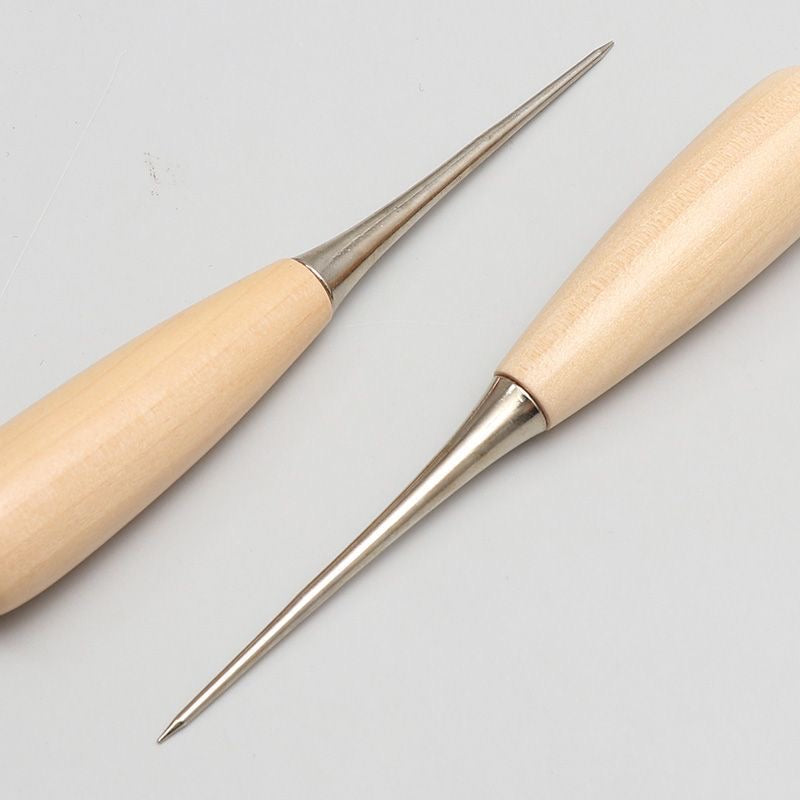 Stainless Steel Awl with Wood Handle - DIY Craft Tool for Jewelry & Leatherworking, 1 Piece
