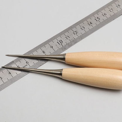 Stainless Steel Awl with Wood Handle - DIY Craft Tool for Jewelry & Leatherworking, 1 Piece