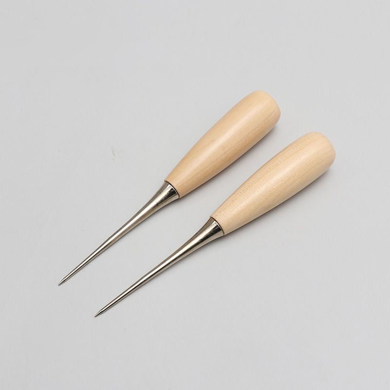 Stainless Steel Awl with Wood Handle - DIY Craft Tool for Jewelry & Leatherworking, 1 Piece