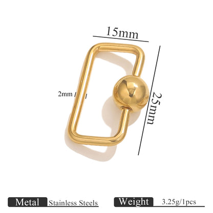 Stainless Steel Vacuum Plated Jewelry Clasp - Screw-On Closure for Bracelets, Necklaces & Beaded Bracelets | Durable & Easy to Use