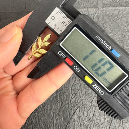 24K Real Gold Plated Copper Leaf Branch Charms, Gold Twig Pendants for Jewelry Making