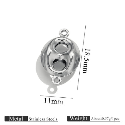 10PCS Stainless Steel Double-Hole Connector| Heart & Star Shapes | DIY Jewelry Connectors for Bracelets & Necklaces