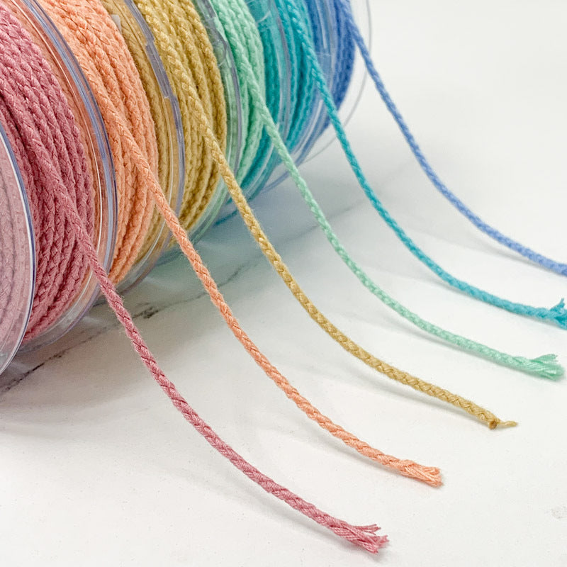 2mm Solid Color Dragon Scale Cotton Cord Pendant Necklace Rope