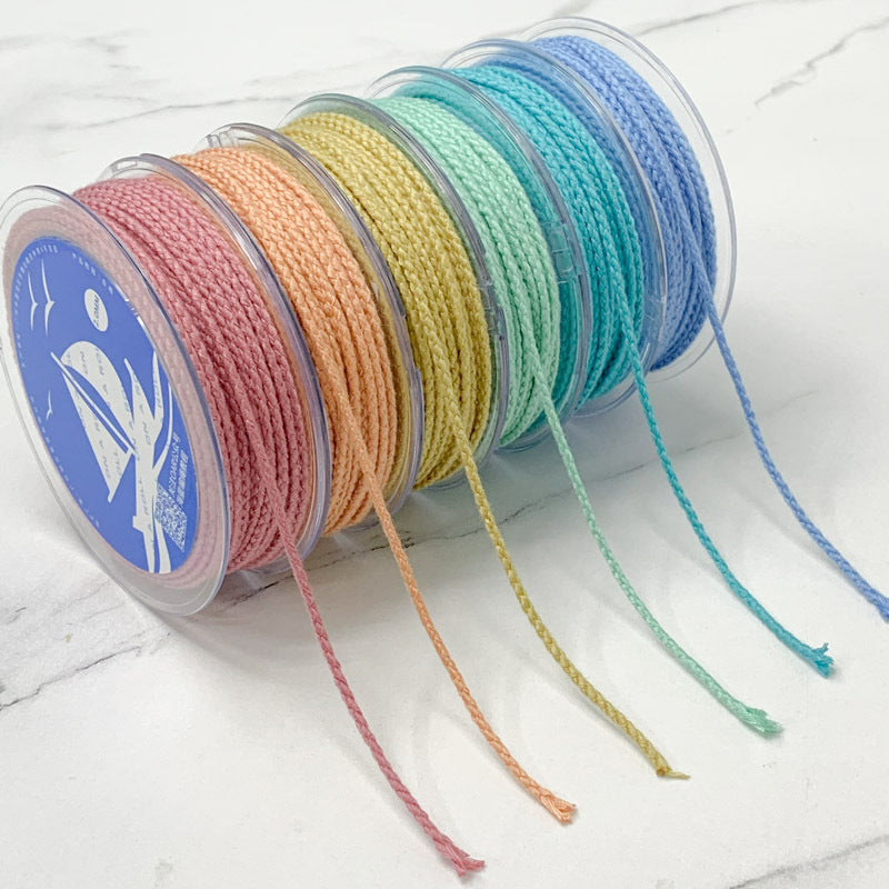 2mm Solid Color Dragon Scale Cotton Cord Pendant Necklace Rope