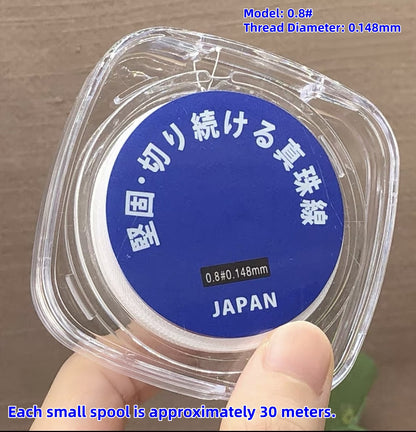 Premium  High‑Strength Japanese Pearl Thread, Durable Stringing Cord for Pearl Necklace Repair