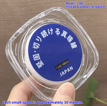 Premium  High‑Strength Japanese Pearl Thread, Durable Stringing Cord for Pearl Necklace Repair