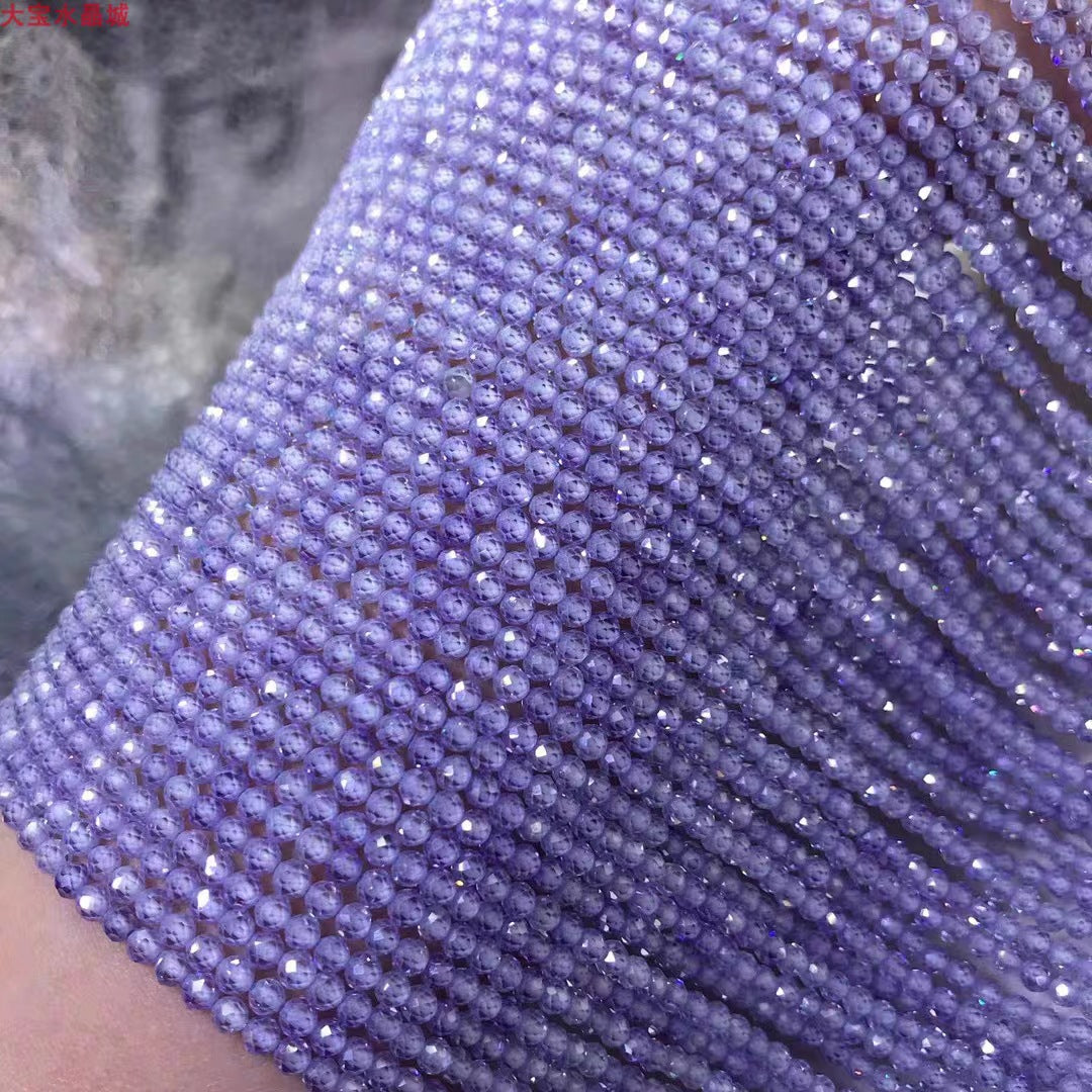3mm Faceted Zircon Loose Beads - Sparkling Gemstone Beads for DIY Jewelry, Bracelet Necklace Craft Supplies