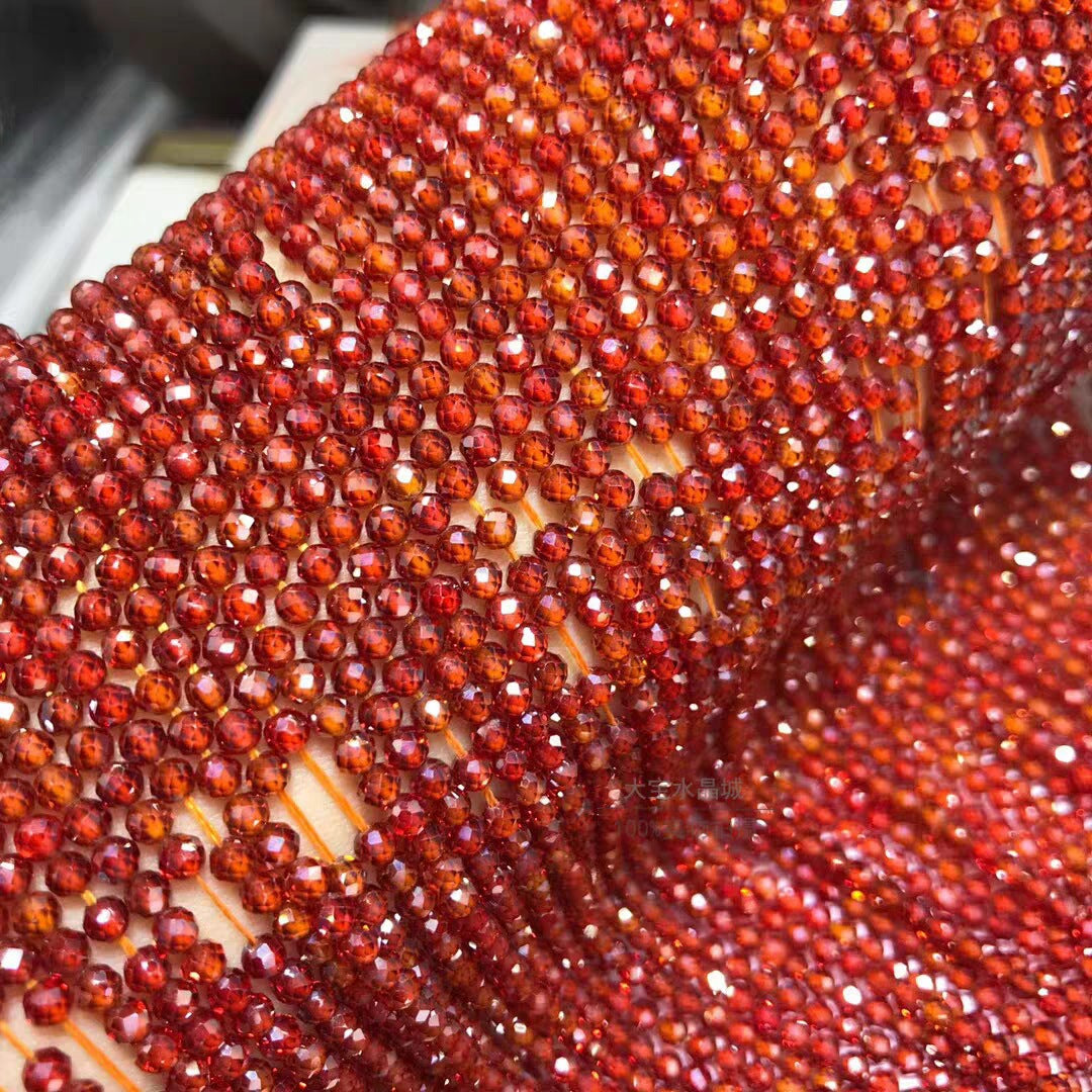 3mm Faceted Zircon Loose Beads - Sparkling Gemstone Beads for DIY Jewelry, Bracelet Necklace Craft Supplies