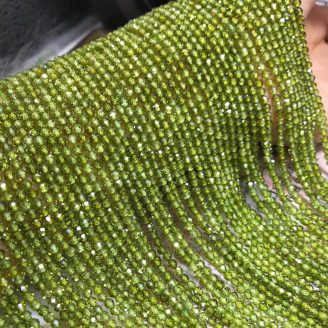 3mm Faceted Zircon Loose Beads - Sparkling Gemstone Beads for DIY Jewelry, Bracelet Necklace Craft Supplies