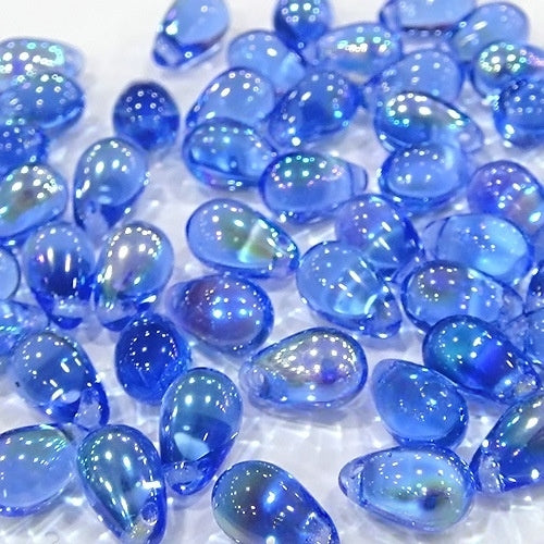 10PCS Czech Glass Beads 6*9mm | Horizontal Hole Water Drop Shape for Jewelry Making
