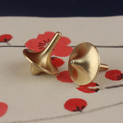 2PCS Brass Fidget Spinners, Vintage Solid Brass Spinning Top, Retro Desk Toy, Stress Relief Metal Spinner