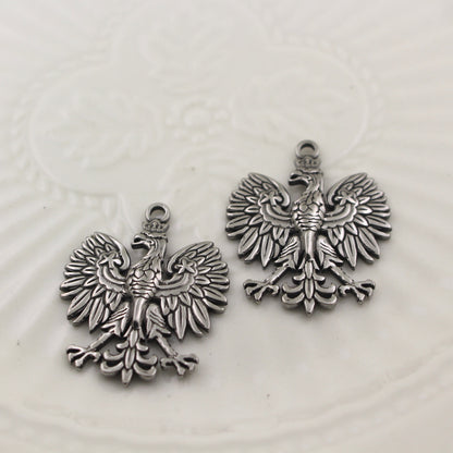 Retro New Style Stainless Steel Eagle Pendant | Polish National Symbol Eagle Charm, Unique Religious & Cultural Jewelry