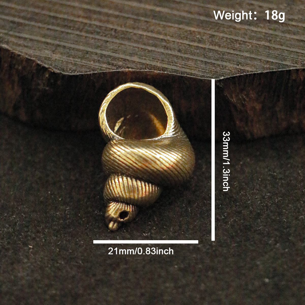 Vintage Brass Conch Shell Charm - Tiny Ocean-Inspired Pendant for Jewelry Making, Beach Lover Gift