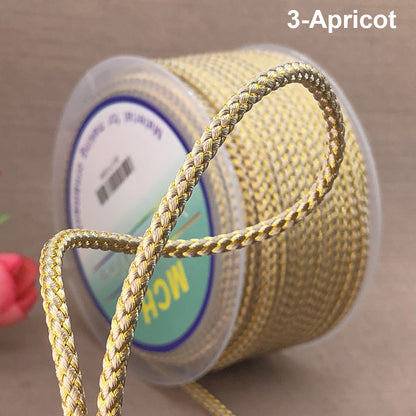 3mm Braided Dragon Pattern Cord | Gold Thread & Cored Styles for Jewelry Making