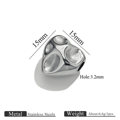 18K Gold Plated Titanium/Stainless Steel Beads | Large Hole Diamond Shaped Gemstone Chips | Loose Beads for Bracelets & Necklaces
