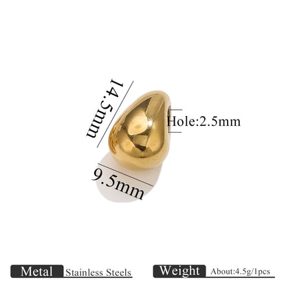 18K Gold Plated Titanium/Stainless Steel Beads | Large Hole Diamond Shaped Gemstone Chips | Loose Beads for Bracelets & Necklaces