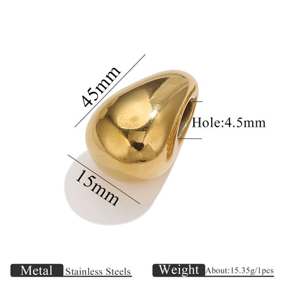 18K Gold Plated Titanium/Stainless Steel Beads | Large Hole Diamond Shaped Gemstone Chips | Loose Beads for Bracelets & Necklaces