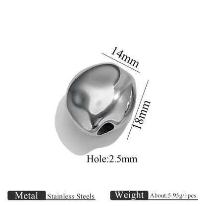 18K Gold Plated Titanium/Stainless Steel Beads | Large Hole Diamond Shaped Gemstone Chips | Loose Beads for Bracelets & Necklaces